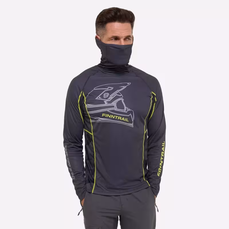 Лонгслив мужской Finntrail Vizard 6608 MiddleGre, полиэстер, серый, размер 50-52 (L), 175-185 см