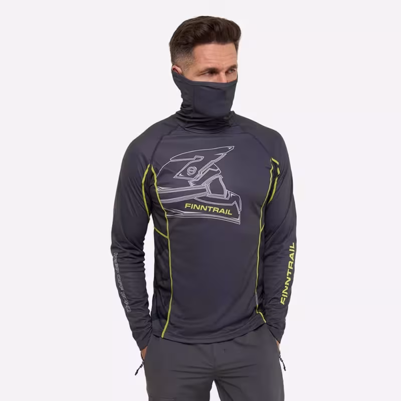 Лонгслив мужской Finntrail Vizard 6608 MiddleGre, полиэстер, серый, размер 50-52 (L), 175-185 см