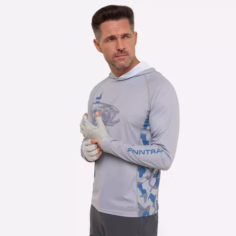 Лонгслив мужской Finntrail Wave Big Fish 6609 Grey, полиэстер, серый, размер 62-64 (XXXL), 190-200 см