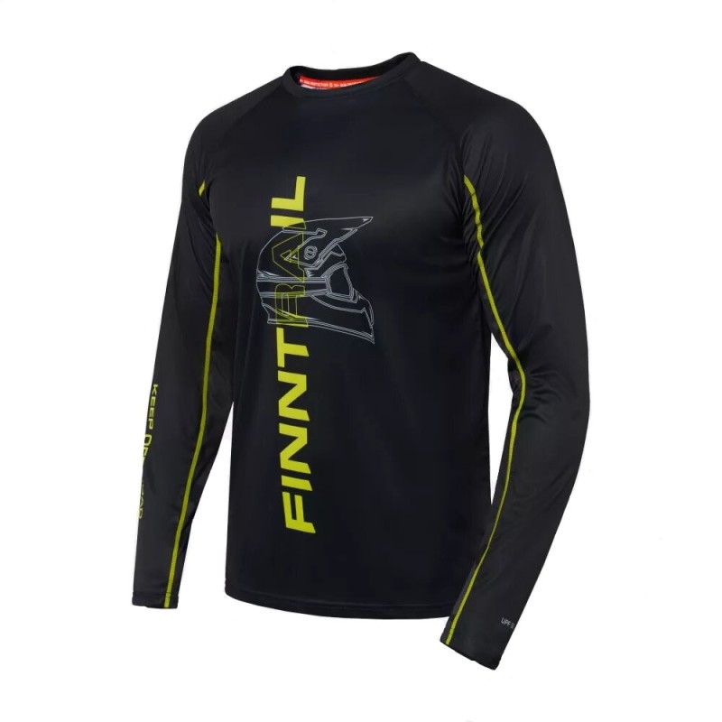 Лонгслив мужской Finntrail Wind Helmet 6610 Graphite, полиэстер, черный, размер 54-56 (XL), 180-190 см