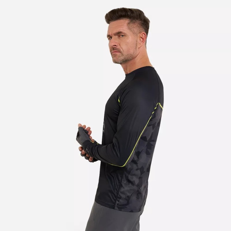 Лонгслив мужской Finntrail Wind Helmet 6610 Graphite, полиэстер, черный, размер 54-56 (XL), 180-190 см