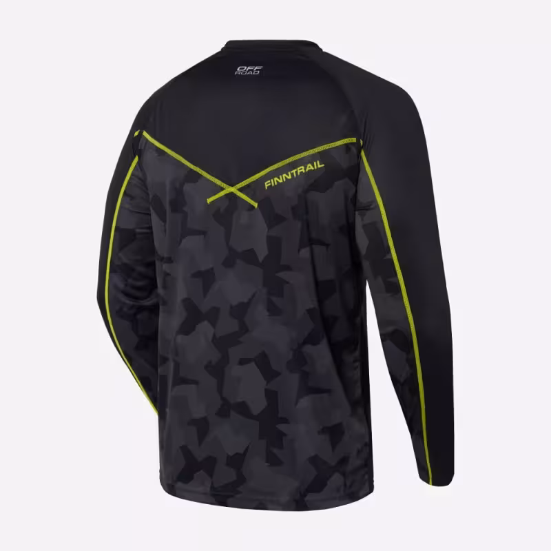 Лонгслив мужской Finntrail Wind Helmet 6610 Graphite, полиэстер, черный, размер 42-44 (XS), 160-170 см