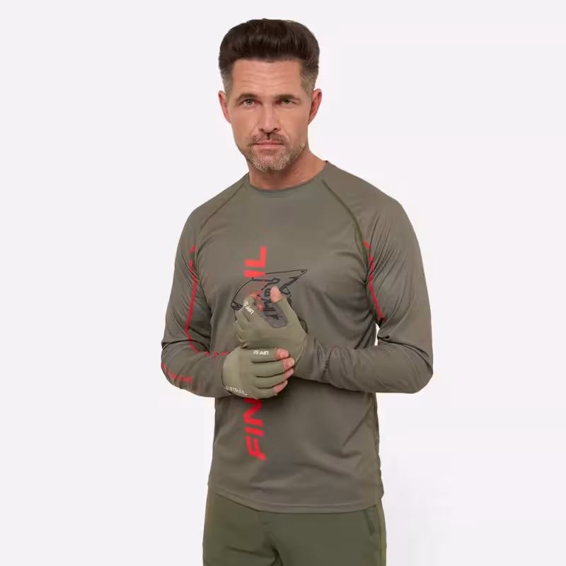 Лонгслив мужской Finntrail Wind Helmet 6610 Khaki, полиэстер, хаки, размер 44-46 (S), 165-175 см