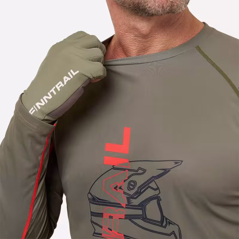 Лонгслив мужской Finntrail Wind Helmet 6610 Khaki, полиэстер, хаки, размер 54-56 (XL), 180-90 см
