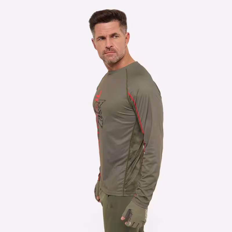 Лонгслив мужской Finntrail Wind Helmet 6610 Khaki, полиэстер, хаки, размер 62-64 (XXXL), 190-200 см