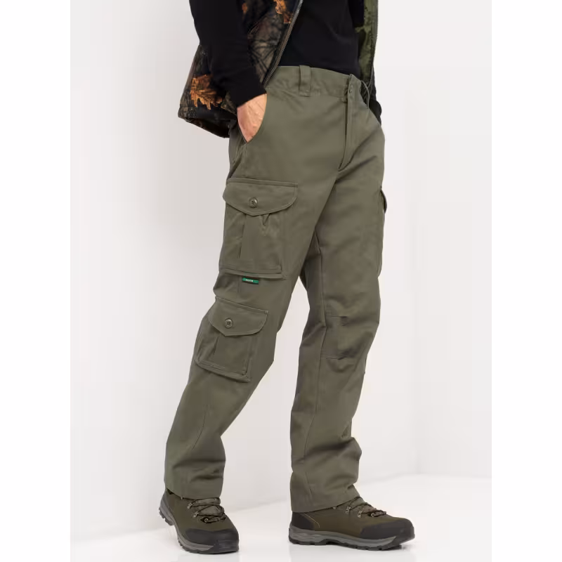 Брюки мужские Huntsman Крафт, хлопок, хаки, размер 48-,50 170-176 см