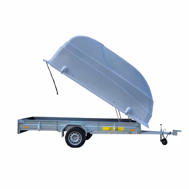 Прицеп бортовой одноосный Вектор ЛАВ 81012В с крышкой, высокий борт