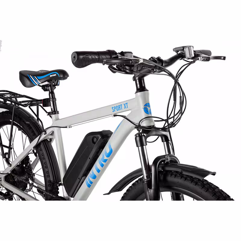 Велогибрид Eltreco Intro Sport XT, серо-синий