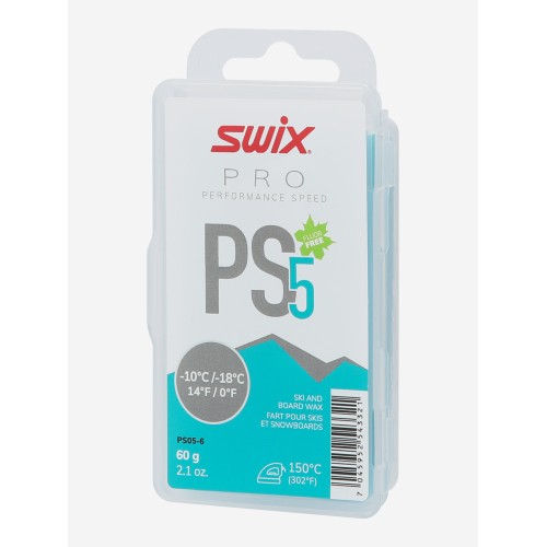 Мазь скольжения Swix PS5 Turquoise (-10°С -18°С), 60 г