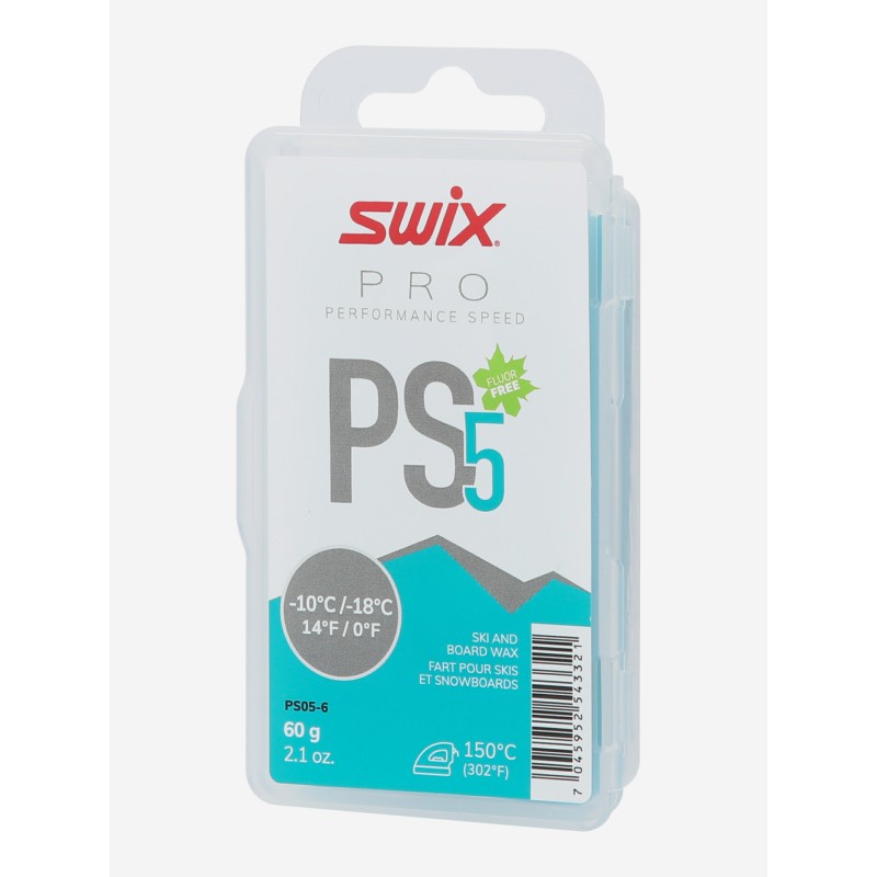 Мазь скольжения Swix PS5 Turquoise (-10°С -18°С), 60 г