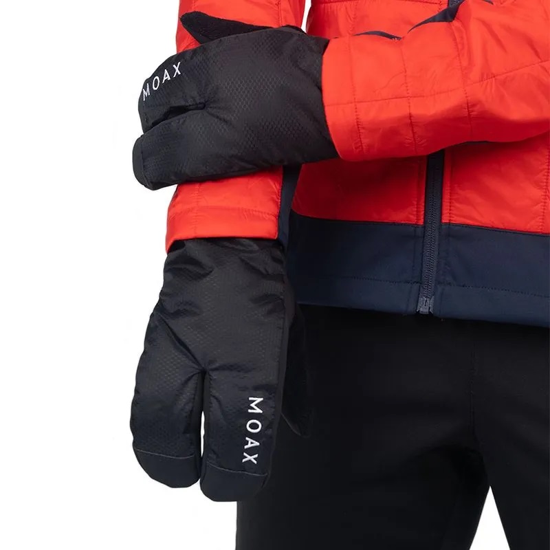 Варежки-лобстеры Moax Sport Split, полиамид, черный, размер 8