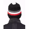 Шапка Moax Tradition Sport Stripe, акрил, черный/красный, 56 см