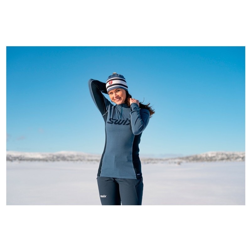 Шапка Swix Tradition Light, серый/голубой, размер - S-M