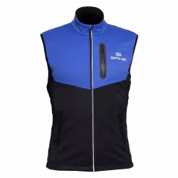 Жилет спортивный Spine Warm-Up, ткань Softshell, синий/черный, размер 44