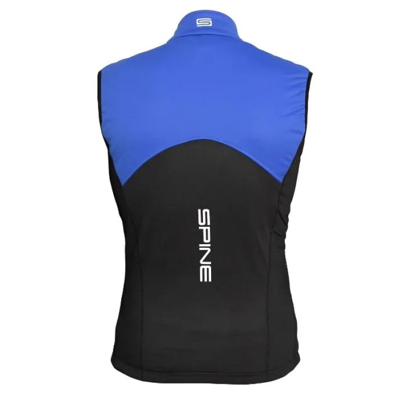 Жилет спортивный Spine Warm-Up, ткань Softshell, синий/черный, размер 50
