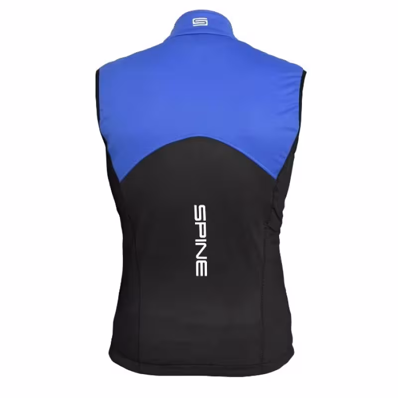 Жилет спортивный Spine Warm-Up, ткань Softshell, синий/черный, размер 54