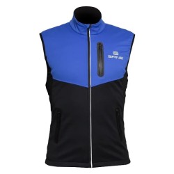 Жилет спортивный Spine Warm-Up, ткань Softshell, синий/черный, размер 56