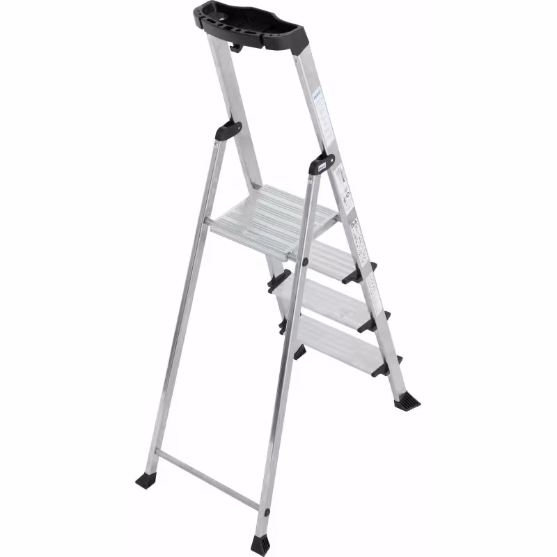 Стремянка Krause Globus 127259 алюминиевая, 1х4 ступени