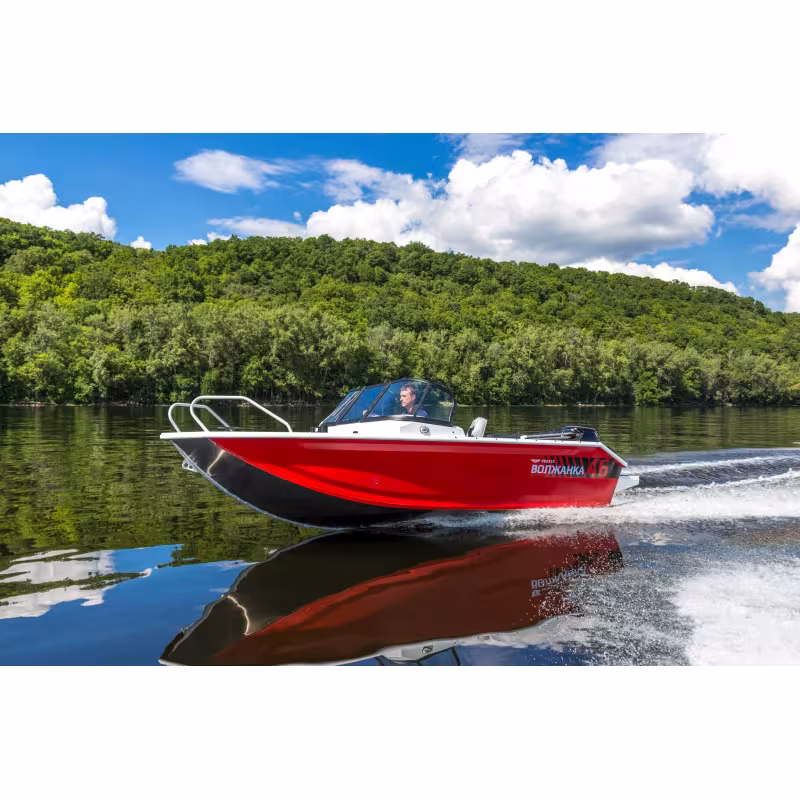 Лодка алюминиевая VBoats Волжанка 46 Fish (46F 62 H424)  с мотором Suzuki DF 50 ATL