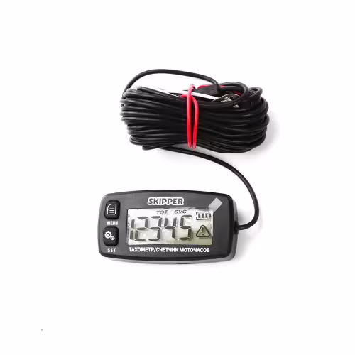 Тахометр со счетчиком моточасов универсальный Skipper SK-HM032AW