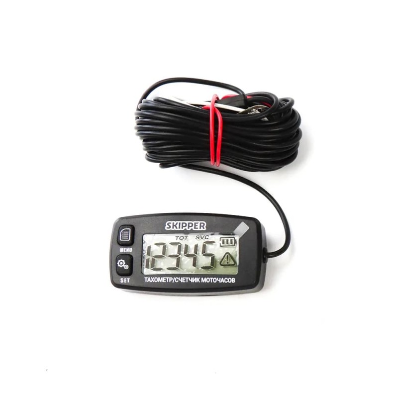 Тахометр со счетчиком моточасов универсальный Skipper SK-HM032AW