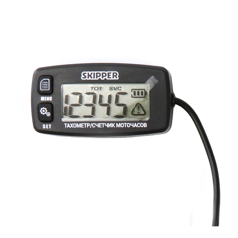Тахометр со счетчиком моточасов универсальный Skipper SK-HM032AW