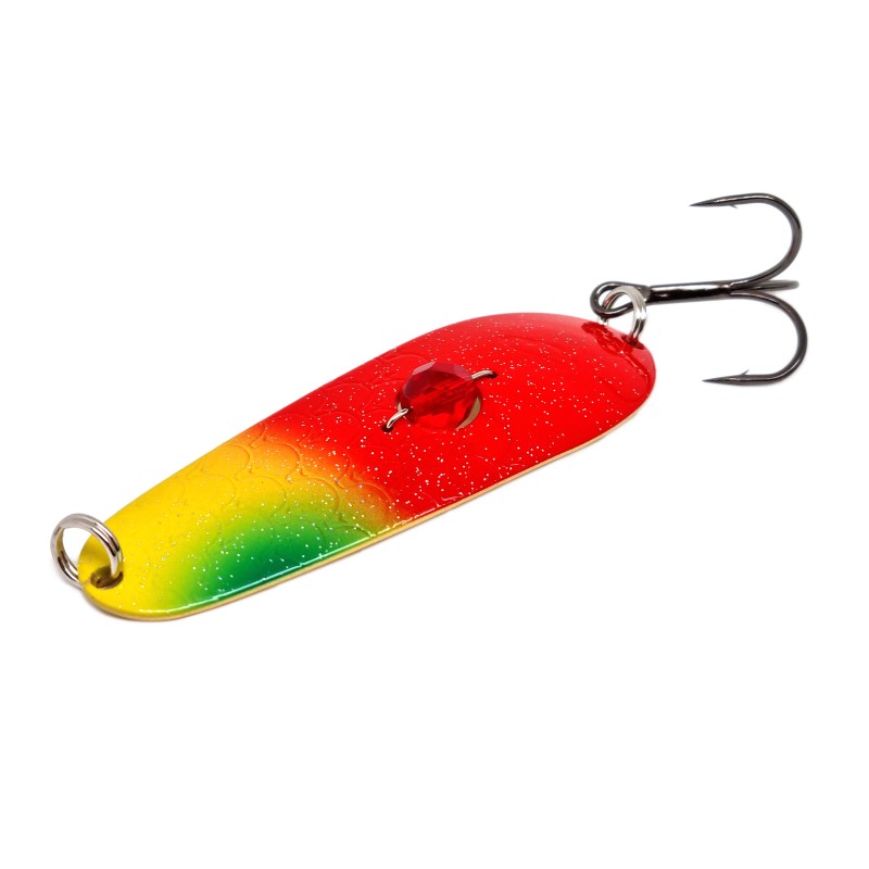 Блесна Kuusamo Rasanen (бусинка), 7 см, 20 гр, цвет GL/GR/Ye/R-B