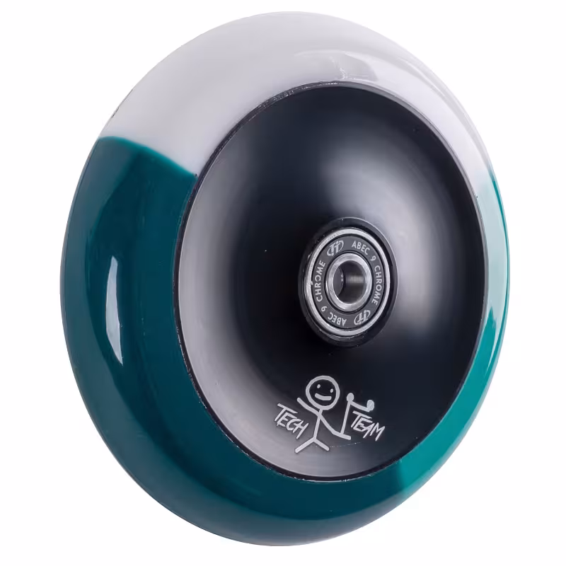 Колесо для самоката Tech Team Viola Emerald, 110 мм, бирюзовый/белый