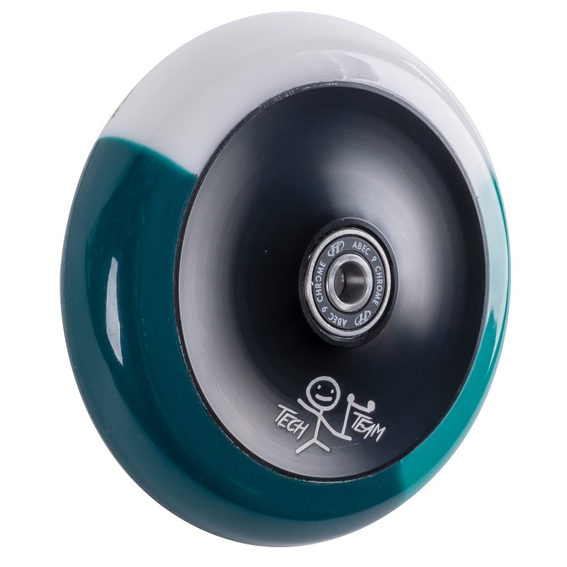Колесо для самоката Tech Team Viola Emerald, 110 мм, бирюзовый/белый