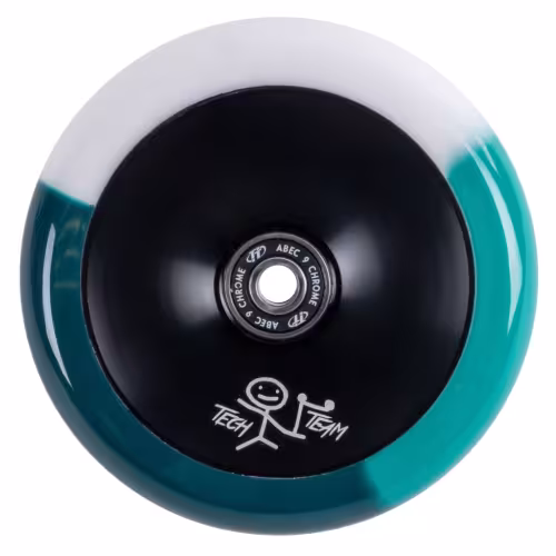 Колесо для самоката Tech Team Viola Emerald, 110 мм, бирюзовый/белый