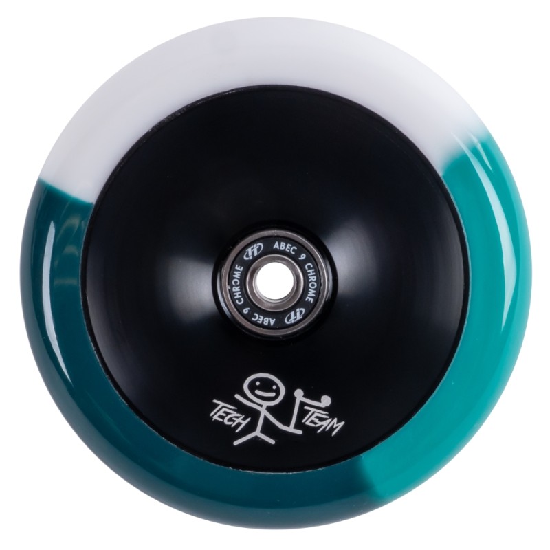 Колесо для самоката Tech Team Viola Emerald, 110 мм, бирюзовый/белый