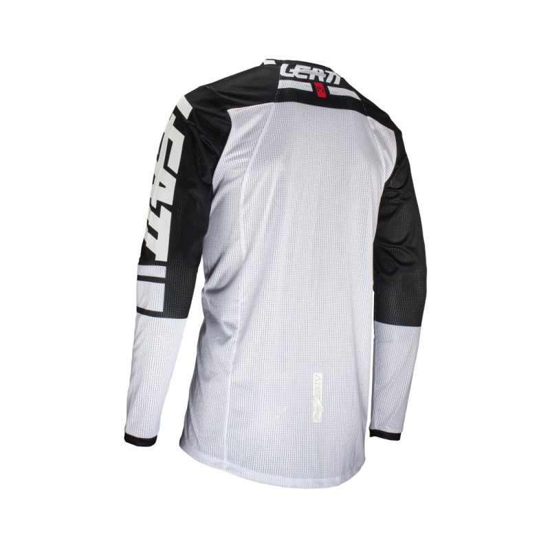Джерси мужское Leatt Moto 4.5 X-Flow Jersey White, полиэстер, белый/черный, размер M