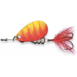 Блесна вращающаяся Kuusamo Kuf-Lippa, с оперением, 4 см, 5 гр, цвет  FYe/FR-B
