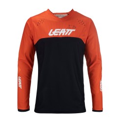 Джерси мужское Leatt Moto 4.5 Enduro Jersey Forge, полиэстер, черный/оранжевый, размер M