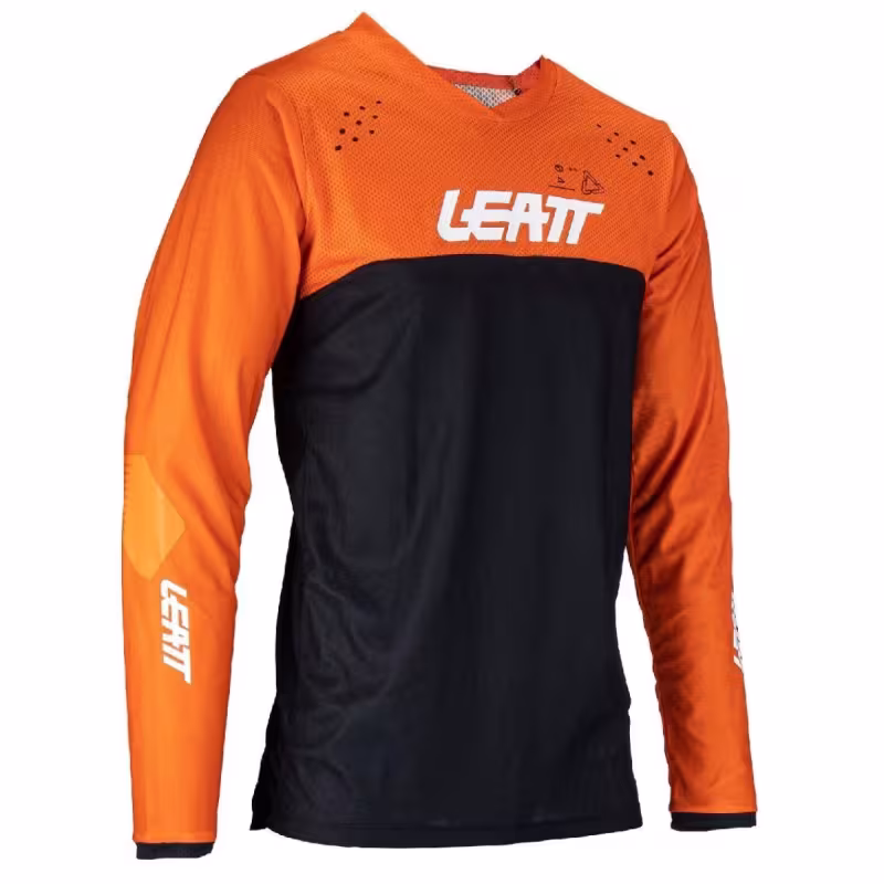 Джерси мужское Leatt Moto 4.5 Enduro Jersey Forge, полиэстер, черный/оранжевый, размер M