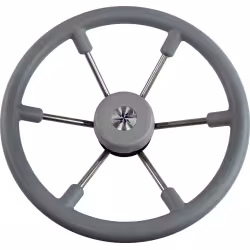Штурвал Volanti Luis Leader Tanegum, серый, спицы серебряные, 360 мм