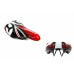Седло велосипедное детское Trix HF-AZ-5593 BMX Style , 230x145 мм, черный/красный