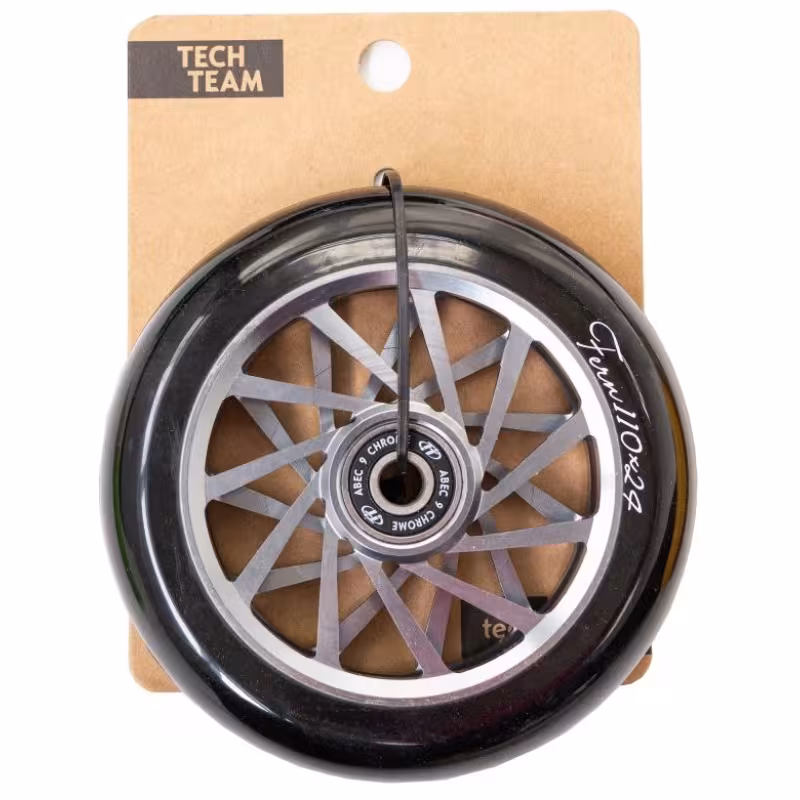 Колесо для самоката Tech Team Fern black, 110 мм, черный