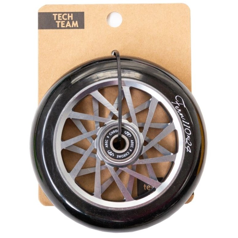 Колесо для самоката Tech Team Fern black, 110 мм, черный