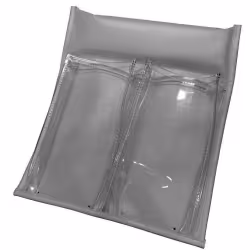 Карман с двумя отсеками на ликтрос, серый/ прозрачное стекло