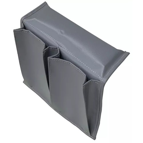 Карман с двумя отсеками на ликтрос, серый