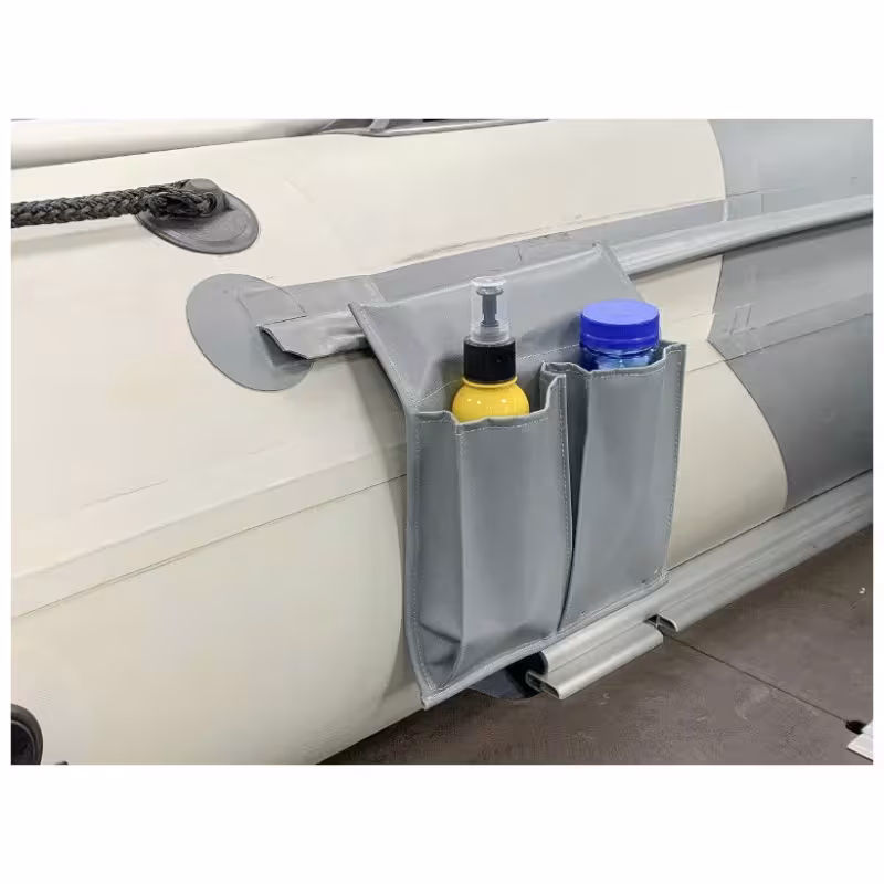 Карман с двумя отсеками на ликтрос, серый