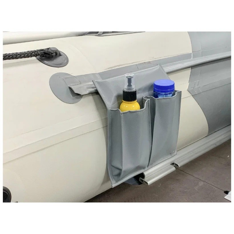 Карман с двумя отсеками на ликтрос, серый