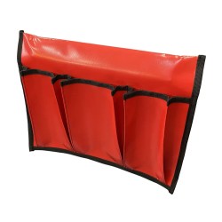 Карман с тремя отсеками на ликтрос, красный