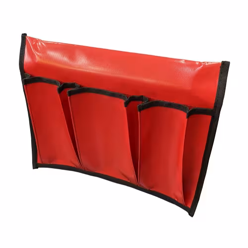 Карман с тремя отсеками на ликтрос, красный