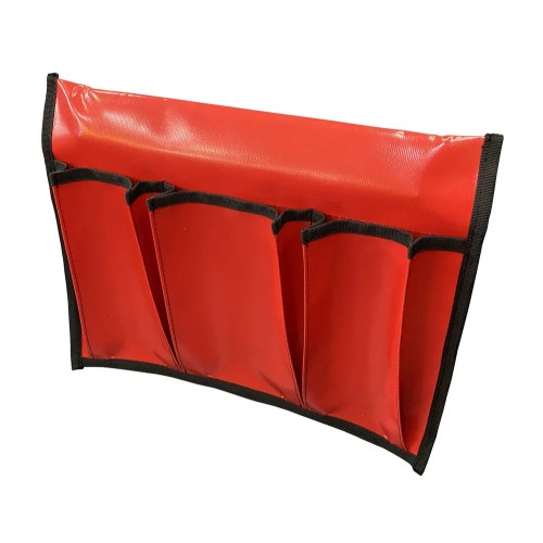 Карман с тремя отсеками на ликтрос, красный