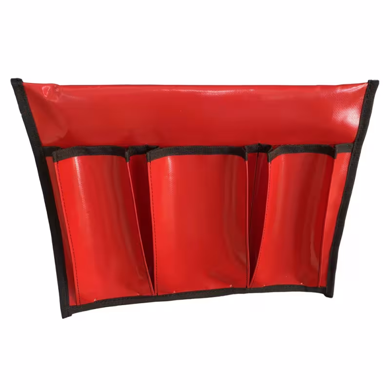 Карман с тремя отсеками на ликтрос, красный