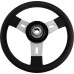 Штурвал Volanti Luisi Elba, черный, спицы серебряные, 300 мм