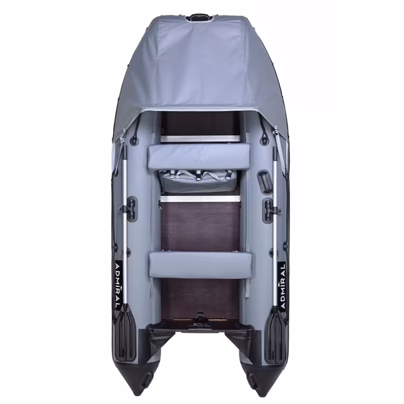 Надувная лодка ПВХ Адмирал 305 Classic Lux, серый/черный