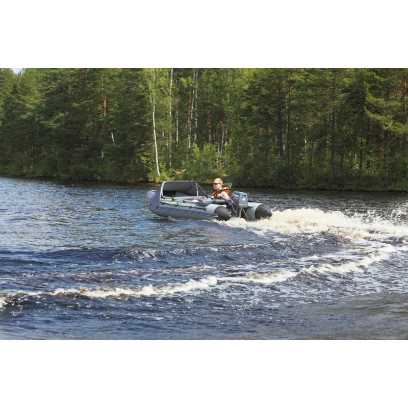 Надувная лодка ПВХ Адмирал 305 Classic Lux, серый/черный